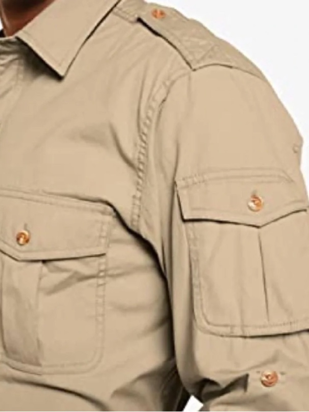 Orvis Safari Button Down Shirt Fish Utility